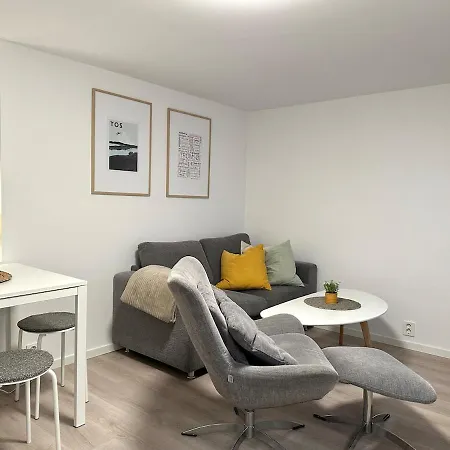 Varm Kjellerleilighet Med Parkering Og Lader Daire
